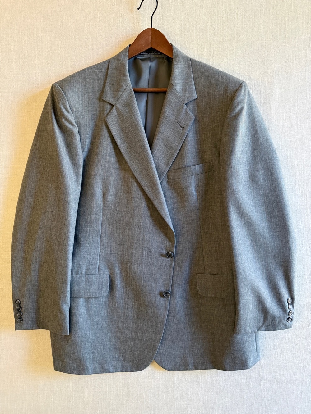 Wynwood Collection USA Made Gray Pinstripe Blazer 46R